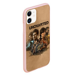 Чехол iPhone 11 матовый Uncharted Анчартед, цвет: 3D-светло-розовый — фото 2