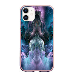 Чехол iPhone 11 матовый Облака неонового цвета Neon colored clouds, цвет: 3D-светло-розовый