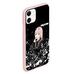 Чехол iPhone 11 матовый ZERO TWO DARLING, цвет: 3D-светло-розовый — фото 2