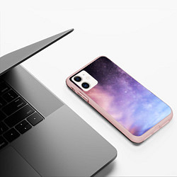 Чехол iPhone 11 матовый Cosmic gradient, цвет: 3D-светло-розовый — фото 2