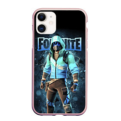Чехол iPhone 11 матовый Fortnite Surf Strider Кульный чувак Video game, цвет: 3D-светло-розовый