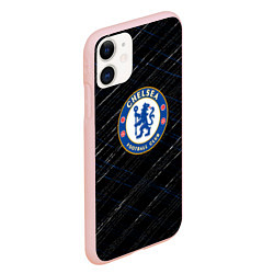 Чехол iPhone 11 матовый Chelsea много линии, цвет: 3D-светло-розовый — фото 2