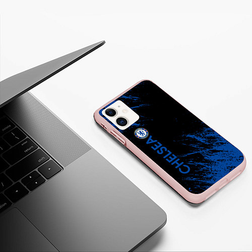 Чехол iPhone 11 матовый Chelsea текстура / 3D-Светло-розовый – фото 3