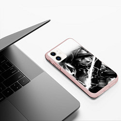 Чехол iPhone 11 матовый МЕТАЛ ГИР СОЛИД- METAL GEAR, цвет: 3D-светло-розовый — фото 2