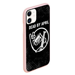 Чехол iPhone 11 матовый Dead by April КОТ Гранж, цвет: 3D-светло-розовый — фото 2