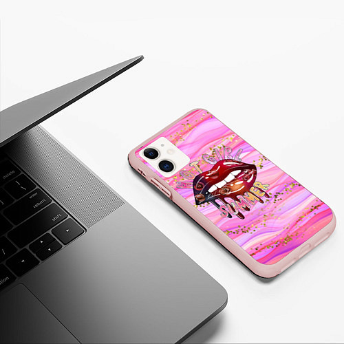 Чехол iPhone 11 матовый HOT GIRL SUMMER / 3D-Светло-розовый – фото 3