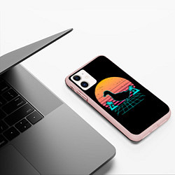 Чехол iPhone 11 матовый Ретро утка, цвет: 3D-светло-розовый — фото 2