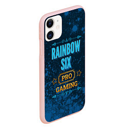 Чехол iPhone 11 матовый Игра Rainbow Six: pro gaming, цвет: 3D-светло-розовый — фото 2