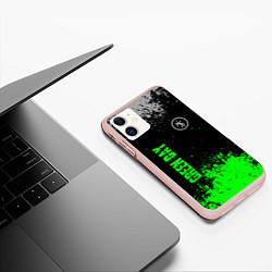 Чехол iPhone 11 матовый Green day - hits, цвет: 3D-светло-розовый — фото 2