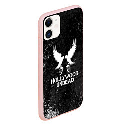 Чехол iPhone 11 матовый Hollywood Undead - Hu, цвет: 3D-светло-розовый — фото 2