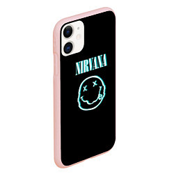 Чехол iPhone 11 матовый Nirvana неон, цвет: 3D-светло-розовый — фото 2