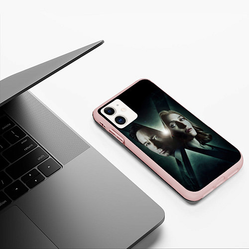 Чехол iPhone 11 матовый X - Files / 3D-Светло-розовый – фото 3