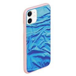 Чехол iPhone 11 матовый Мятая ткань - fashion - wave, цвет: 3D-светло-розовый — фото 2