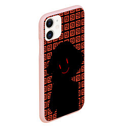 Чехол iPhone 11 матовый Undertale - Frisk smile, цвет: 3D-светло-розовый — фото 2