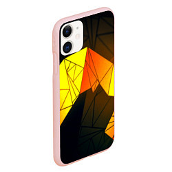Чехол iPhone 11 матовый Абстрактная геометрия фигур, цвет: 3D-светло-розовый — фото 2