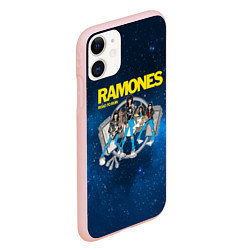 Чехол iPhone 11 матовый Ramones Road to ruin, цвет: 3D-светло-розовый — фото 2