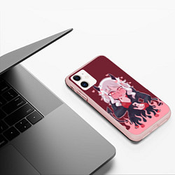 Чехол iPhone 11 матовый Красотка Модеус, цвет: 3D-светло-розовый — фото 2