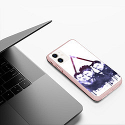 Чехол iPhone 11 матовый 30 seconds to mars, цвет: 3D-светло-розовый — фото 2