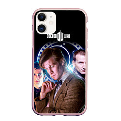 Чехол iPhone 11 матовый Одиннадцатый Доктор, цвет: 3D-светло-розовый