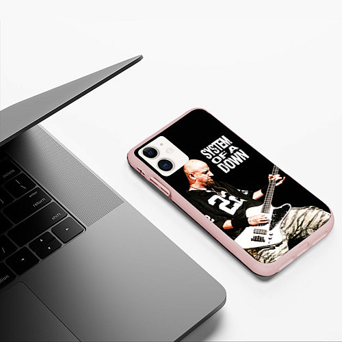 Чехол iPhone 11 матовый System of a Down / 3D-Светло-розовый – фото 3
