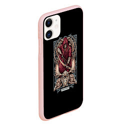 Чехол iPhone 11 матовый Стрелец, цвет: 3D-светло-розовый — фото 2