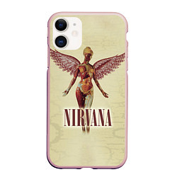 Чехол iPhone 11 матовый Nirvana Angel, цвет: 3D-светло-розовый