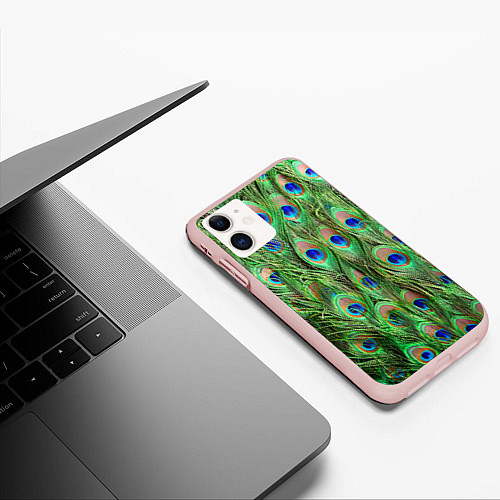 Чехол iPhone 11 матовый Life is beautiful / 3D-Светло-розовый – фото 3