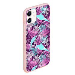 Чехол iPhone 11 матовый Summer paradise, цвет: 3D-светло-розовый — фото 2