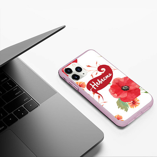 Чехол iPhone 11 Pro матовый Девичник / 3D-Розовый – фото 3