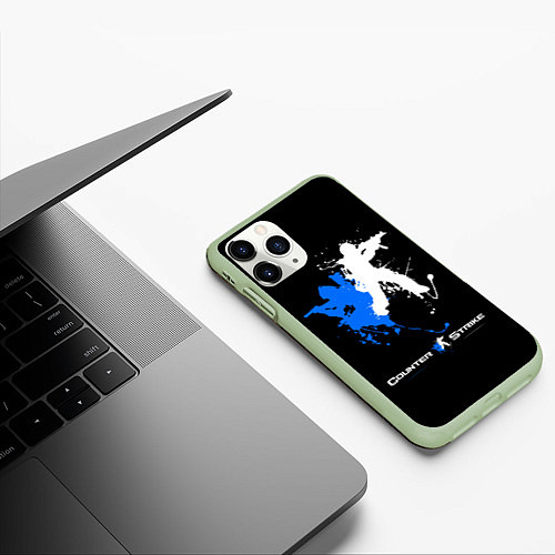 Чехол iPhone 11 Pro матовый Counter-Strike Spray / 3D-Салатовый – фото 3