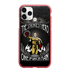 Чехол iPhone 11 Pro матовый The Strongest Hero, цвет: 3D-красный