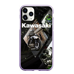 Чехол iPhone 11 Pro матовый Kawasaky, цвет: 3D-светло-сиреневый