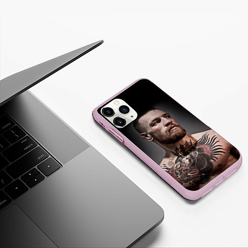 Чехол iPhone 11 Pro матовый Conor McGregor / 3D-Розовый – фото 3