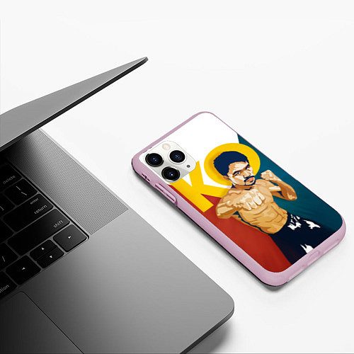 Чехол iPhone 11 Pro матовый KO / 3D-Розовый – фото 3