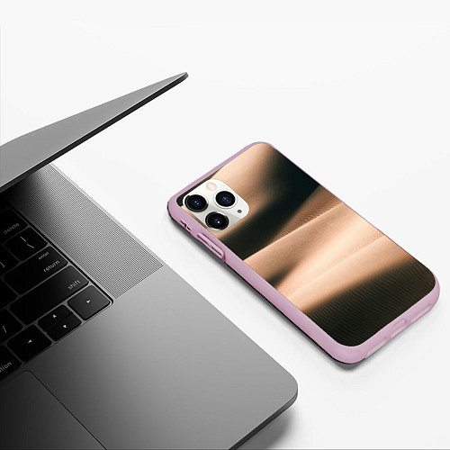 Чехол iPhone 11 Pro матовый Барханы / 3D-Розовый – фото 3