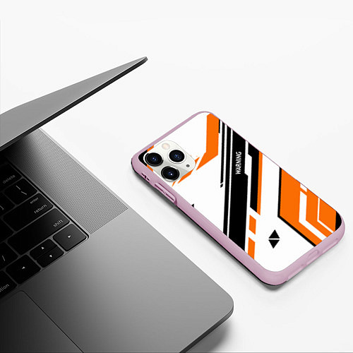 Чехол iPhone 11 Pro матовый CS:GO Asiimov P90 Style / 3D-Розовый – фото 3