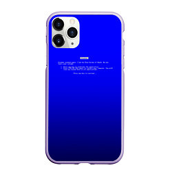 Чехол iPhone 11 Pro матовый BSOD, цвет: 3D-светло-сиреневый