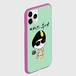 Чехол iPhone 11 Pro матовый Song Joong Ki: Big boss, цвет: 3D-фиолетовый — фото 2