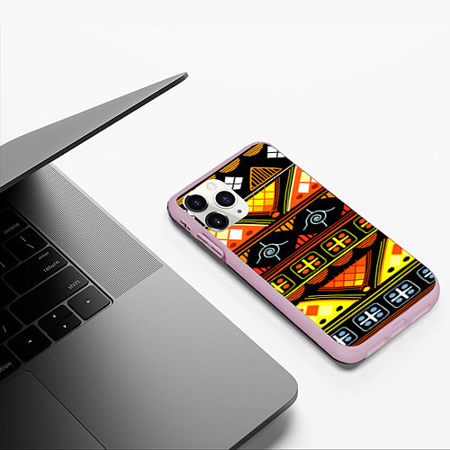 Чехол iPhone 11 Pro матовый Element ethnic / 3D-Розовый – фото 3