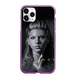 Чехол iPhone 11 Pro матовый Vikings: Ladgerda, цвет: 3D-фиолетовый