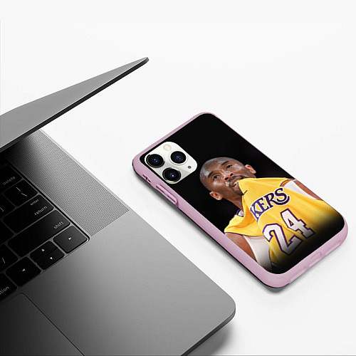 Чехол iPhone 11 Pro матовый Kobe Bryant / 3D-Розовый – фото 3