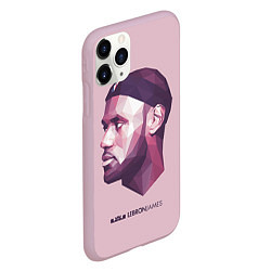 Чехол iPhone 11 Pro матовый LeBron James: Poly Violet, цвет: 3D-розовый — фото 2