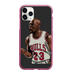 Чехол iPhone 11 Pro матовый Bulls 23: Jordan, цвет: 3D-малиновый