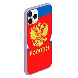 Чехол iPhone 11 Pro матовый Сборная РФ: #91 TARASENKO, цвет: 3D-сиреневый — фото 2