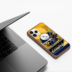Чехол iPhone 11 Pro матовый Buffalo Sabres, цвет: 3D-коричневый — фото 2