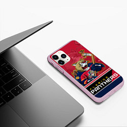 Чехол iPhone 11 Pro матовый Florida Panthers, цвет: 3D-розовый — фото 2