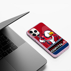 Чехол iPhone 11 Pro матовый Washington Capitals, цвет: 3D-розовый — фото 2