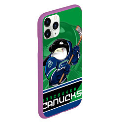 Чехол iPhone 11 Pro матовый Vancouver Canucks, цвет: 3D-фиолетовый — фото 2