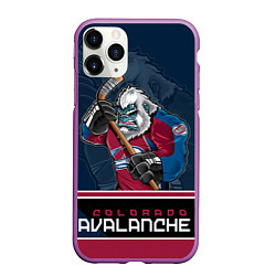Чехол iPhone 11 Pro матовый Colorado Avalanche, цвет: 3D-фиолетовый