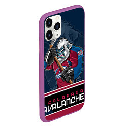 Чехол iPhone 11 Pro матовый Colorado Avalanche, цвет: 3D-фиолетовый — фото 2